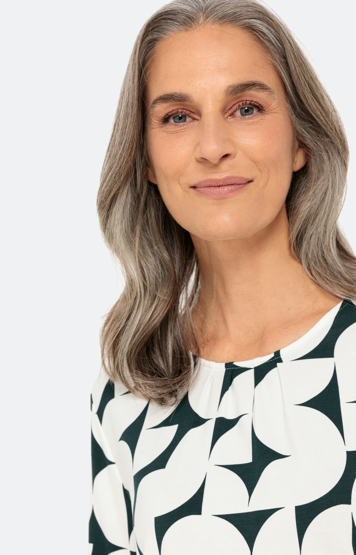 Gedessineerd shirt met 3/4-mouwen