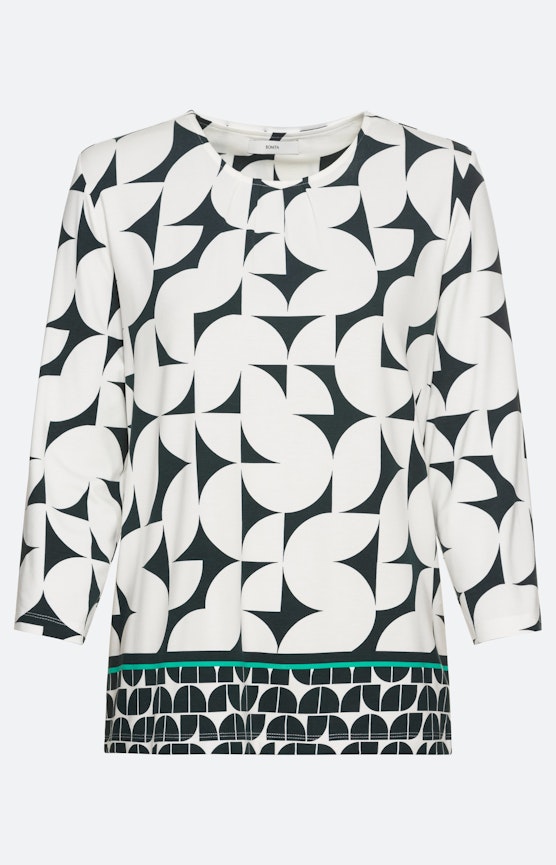 Gemustertes Shirt mit 3/4-Ärmel