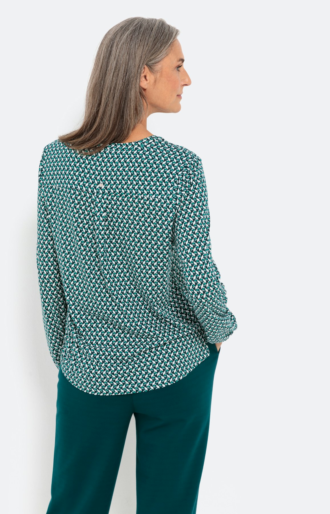 Shirt met lange mouwen en print all-over