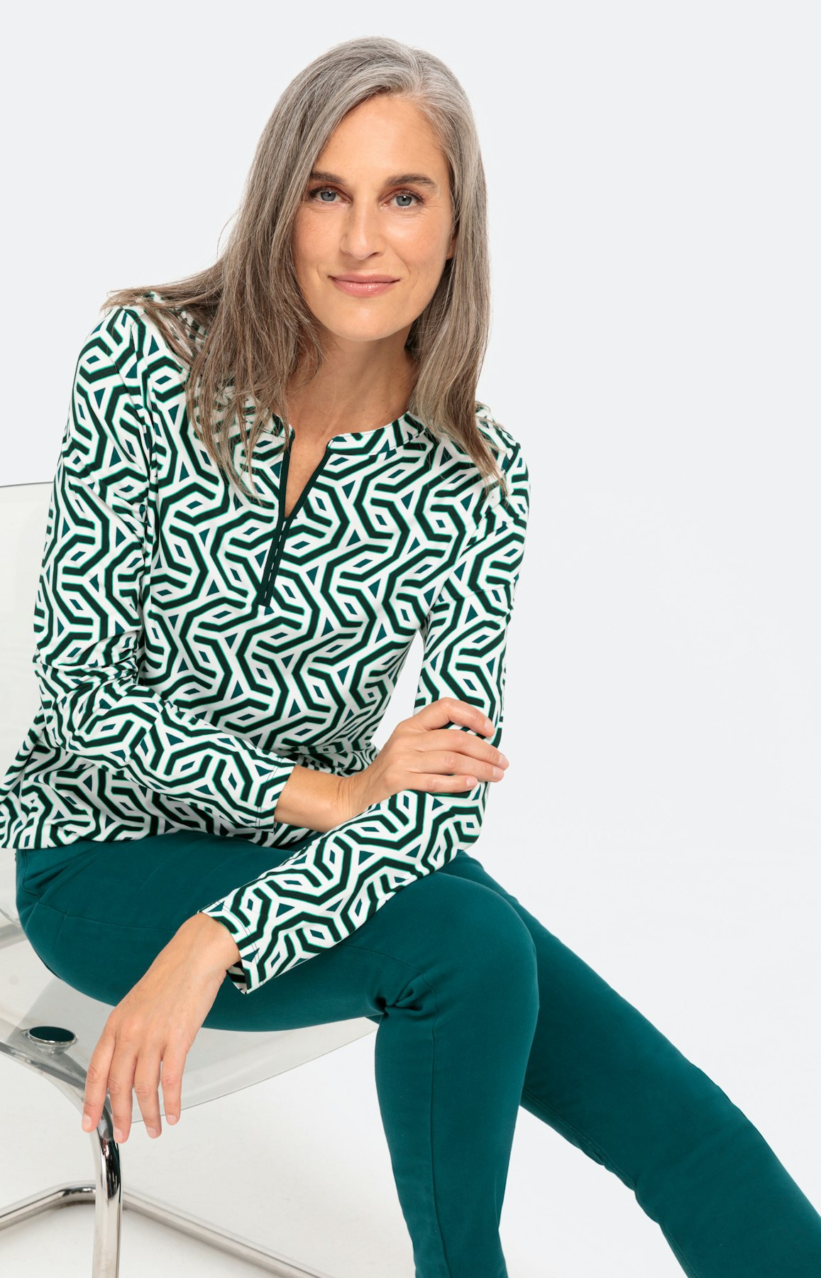 Shirt met lange mouw in grafisch design