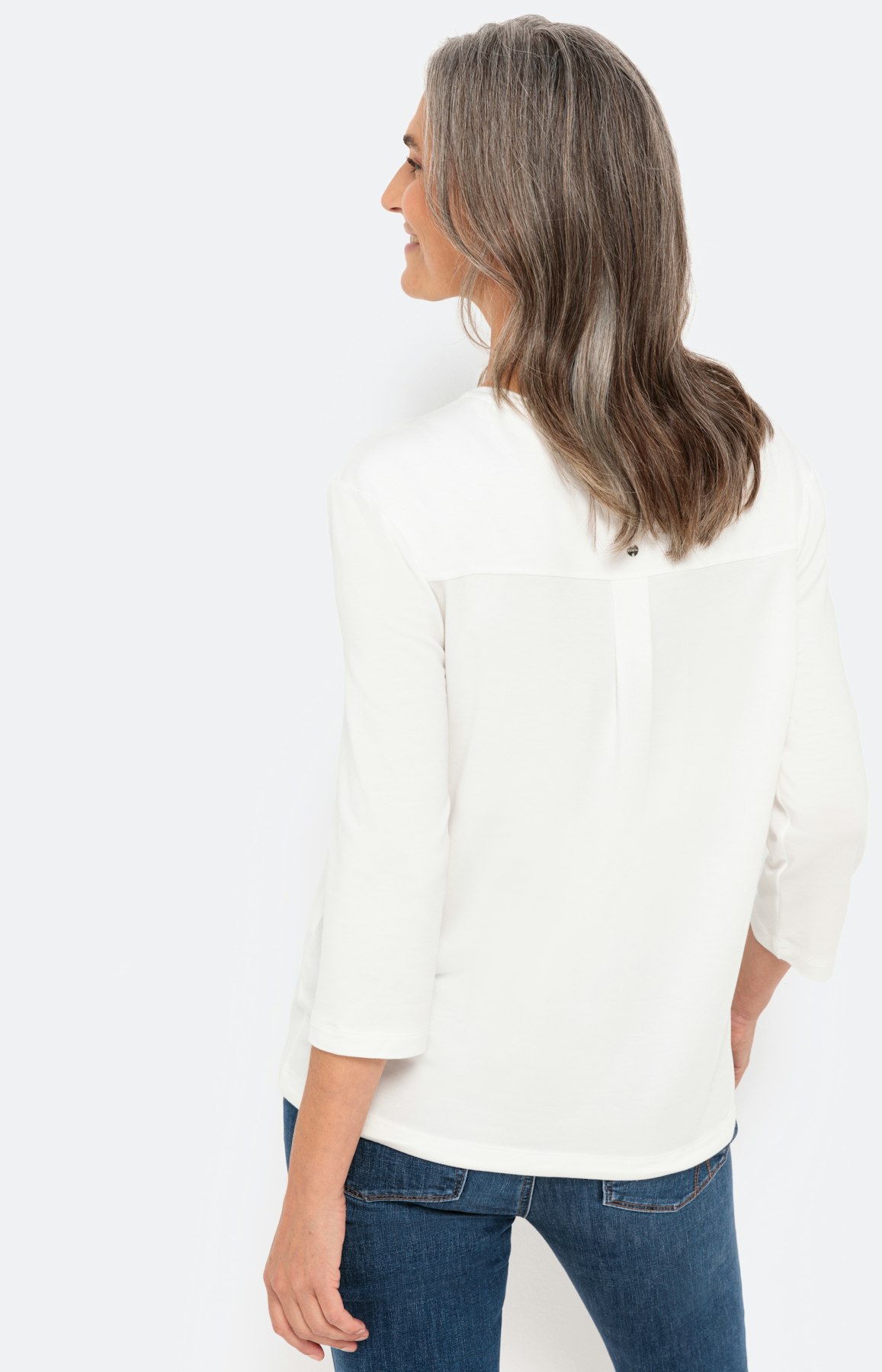 Shirt met 3/4-mouwen en tunnelkoord