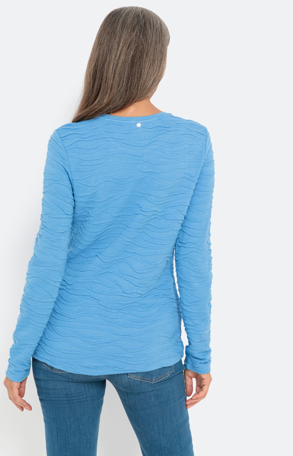 Stretchachtig shirt met golfstructuur