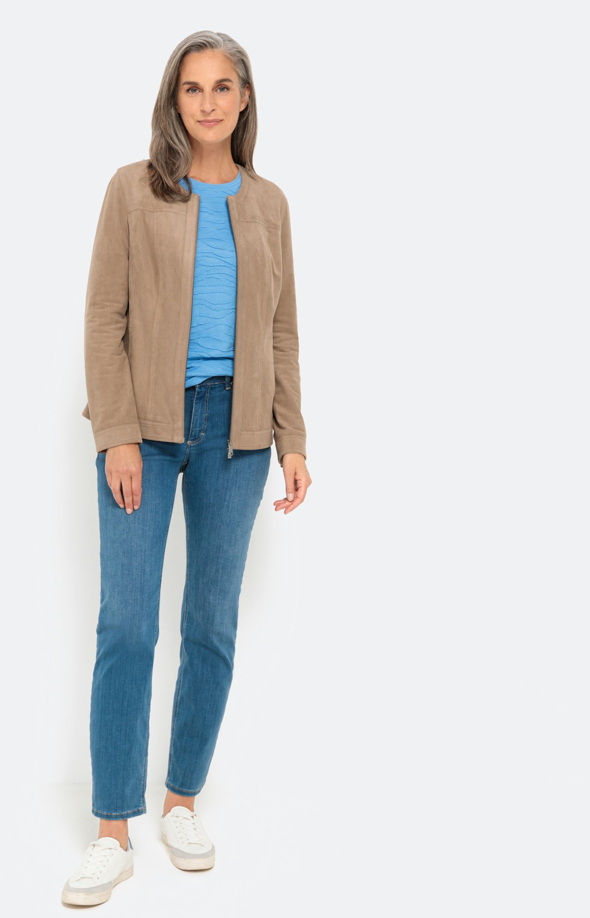 Stretchachtig shirt met golfstructuur