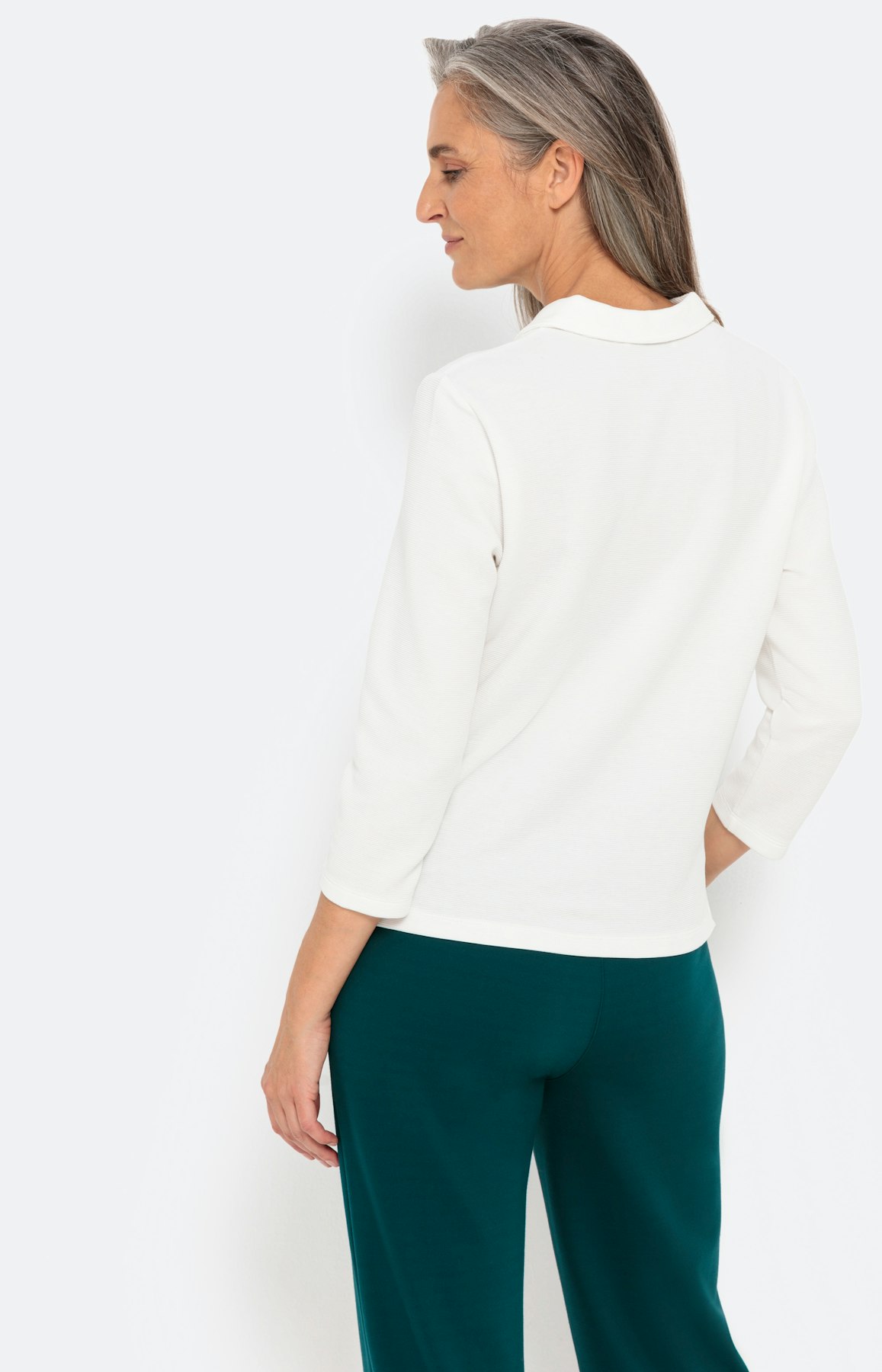 Shirt mit 3/4-Arm und Umlegekragen