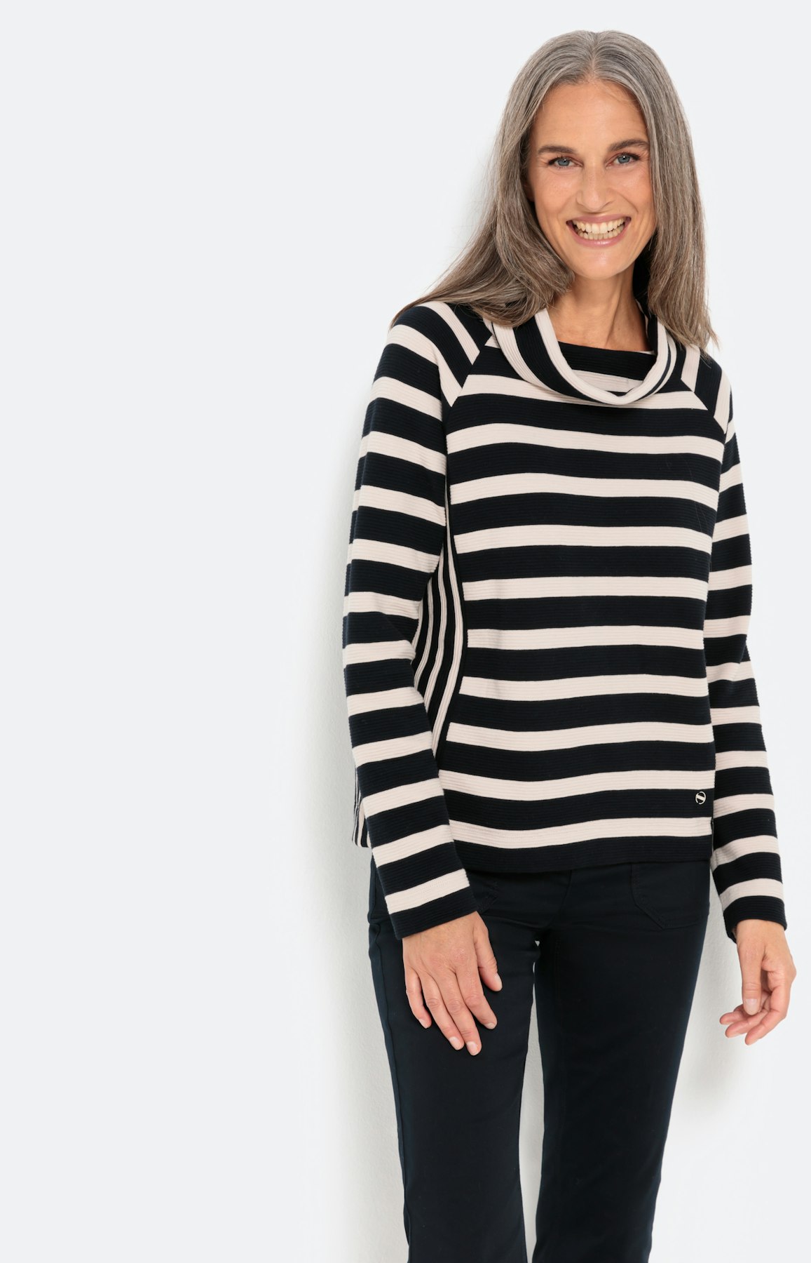 Strickpullover im Streifen-Design