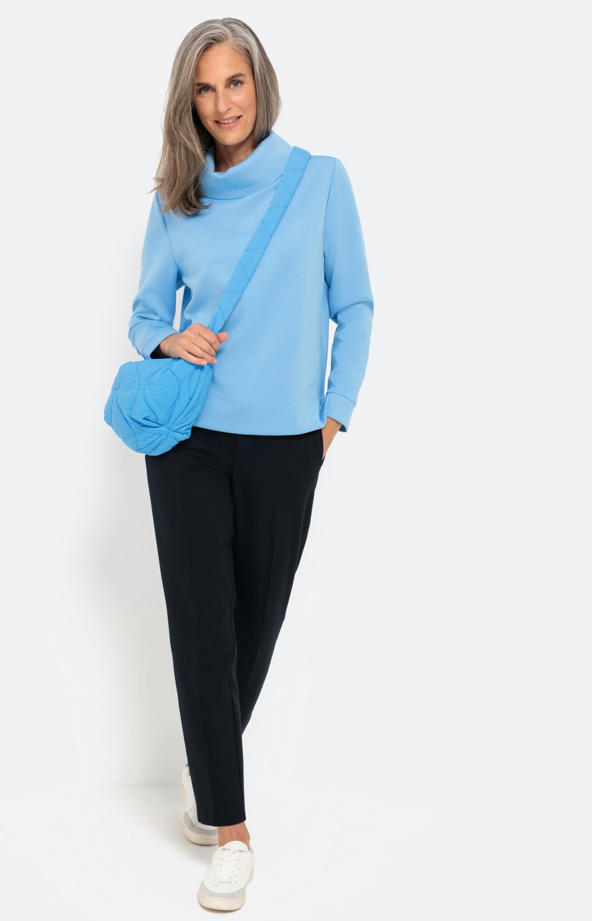 Scuba sweatshirt met col