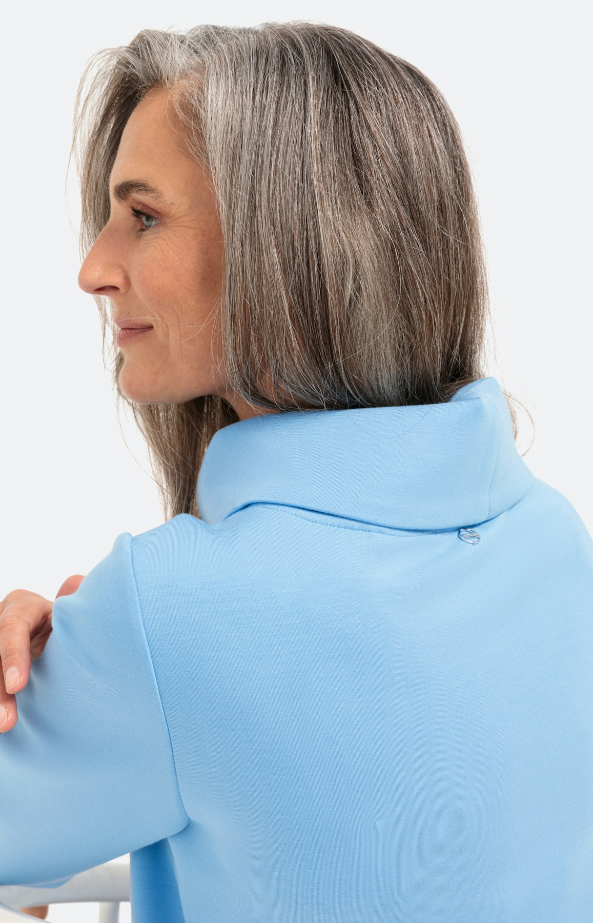 Scuba sweatshirt met col