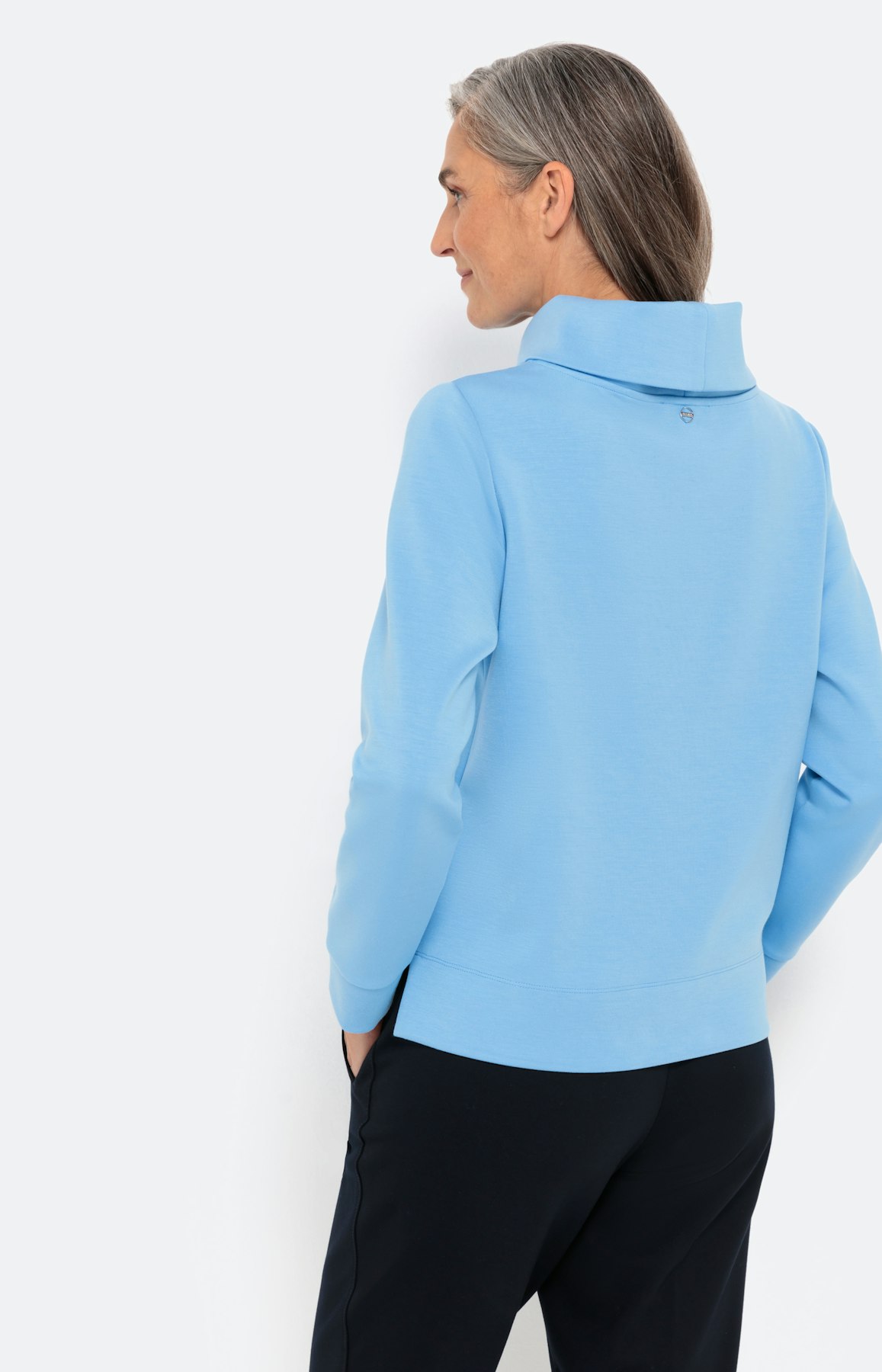 Scuba sweatshirt met col