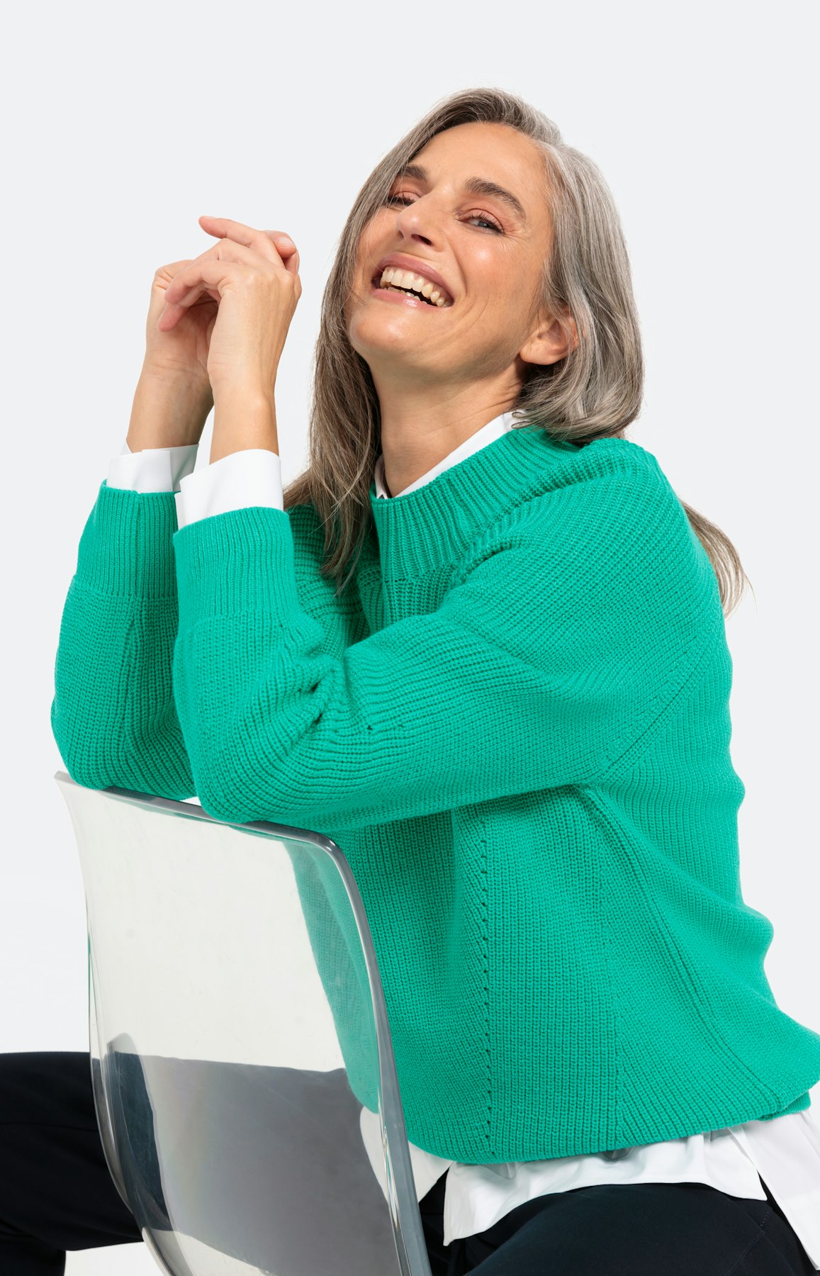 Pullover mit langem Raglanärmel