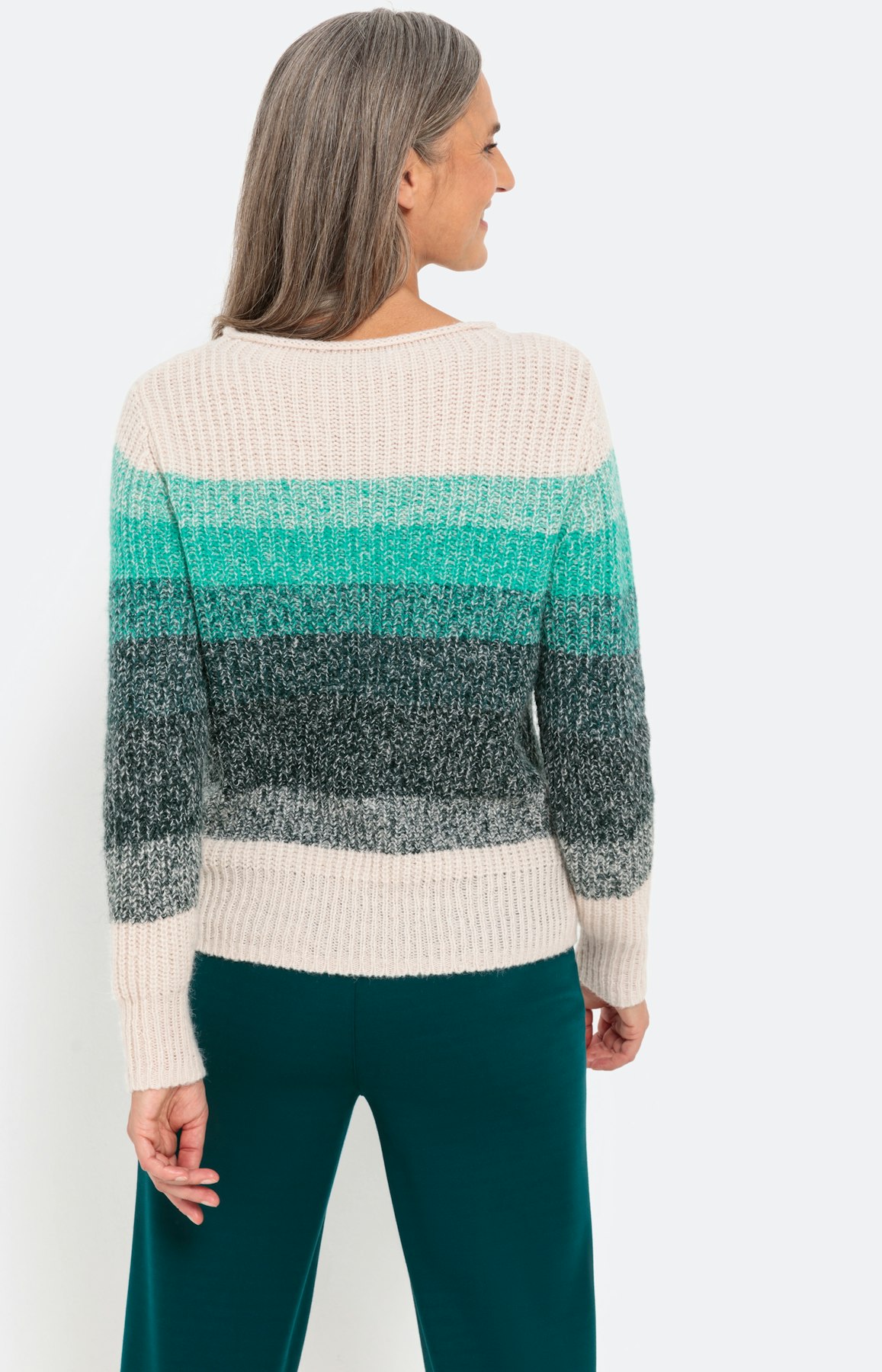 Trui met lange mouwen en colourblocking