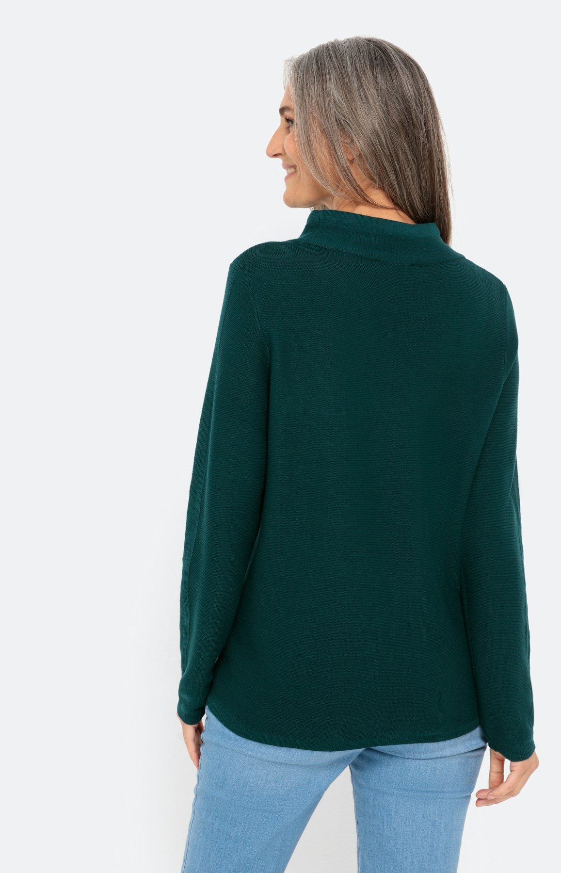 Pullover mit langem Arm und Stehkragen