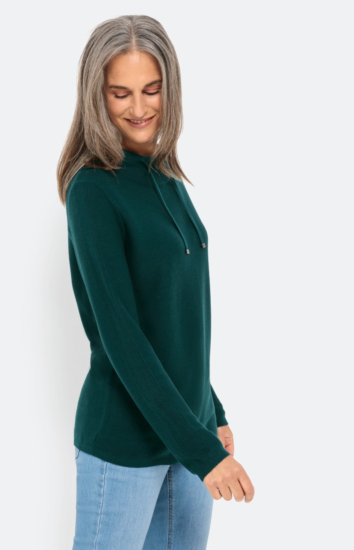 Pullover mit langem Arm und Stehkragen