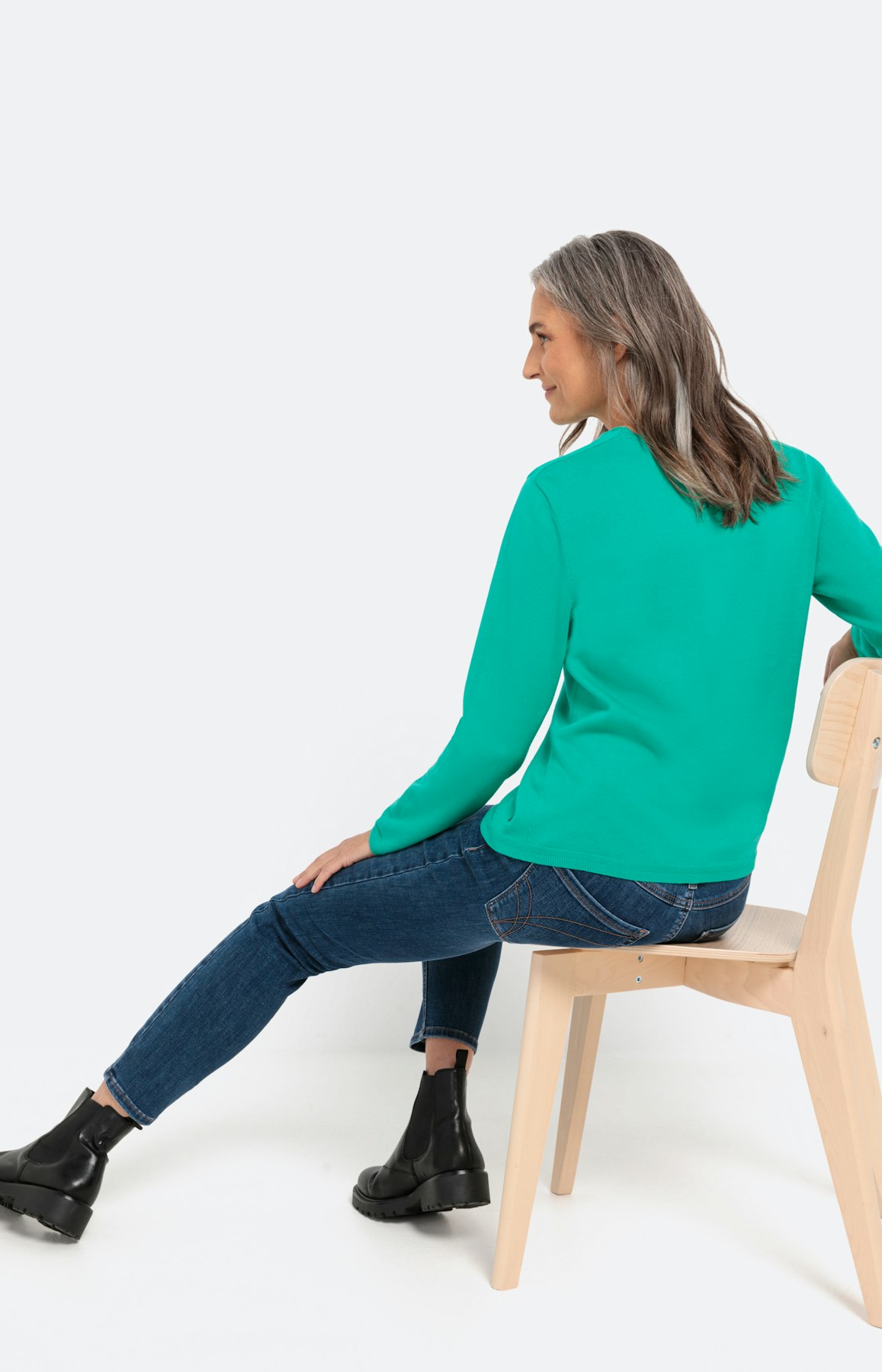 Langarm Pullover aus Baumwolle