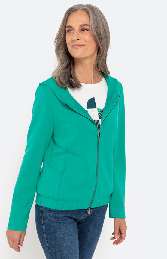 Langärmlige Sweatjacke aus Scuba