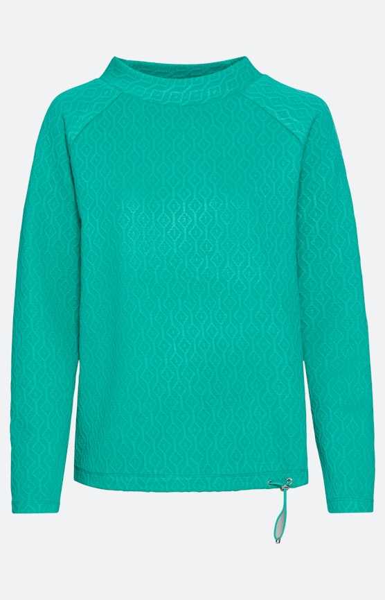 Sweatshirt mit hohem Kragen und Zugband