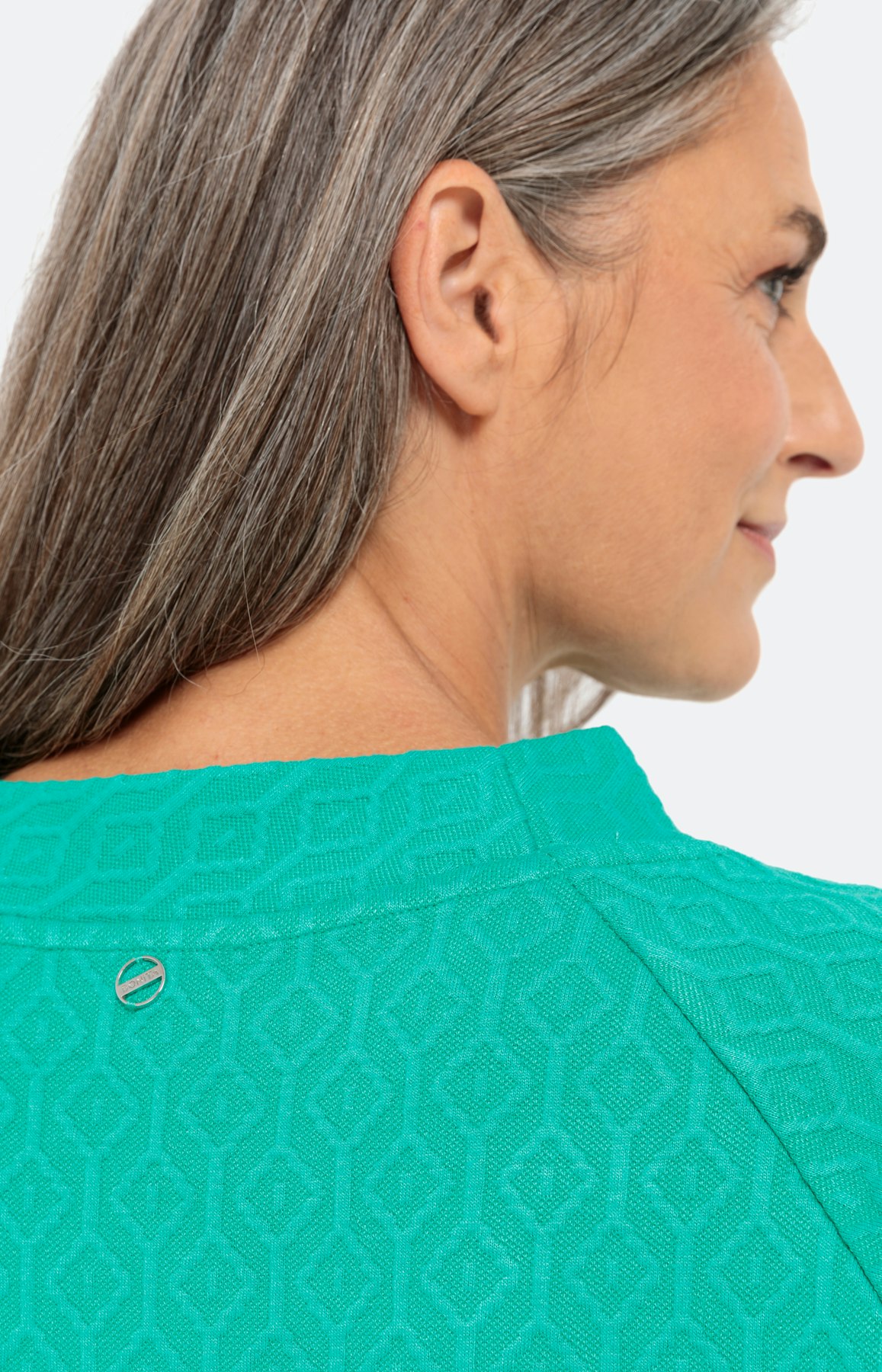 Sweatshirt met hoge kraag en tunnelkoord