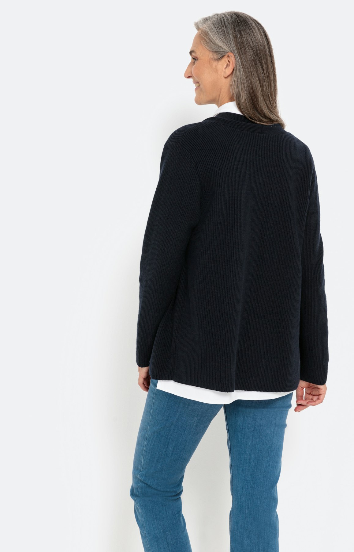 Sluitingloze cardigan met lange mouwen