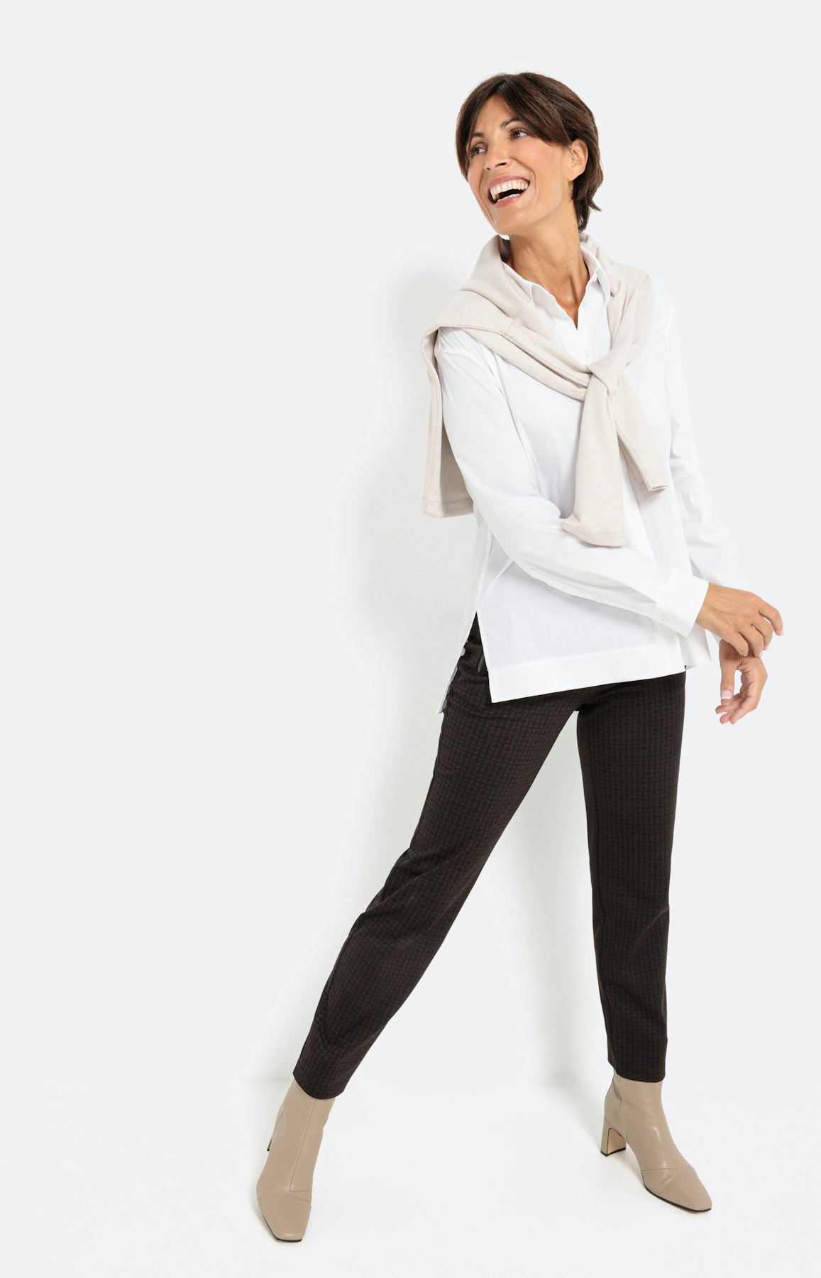 Blouse in een stretchachtige katoenmix