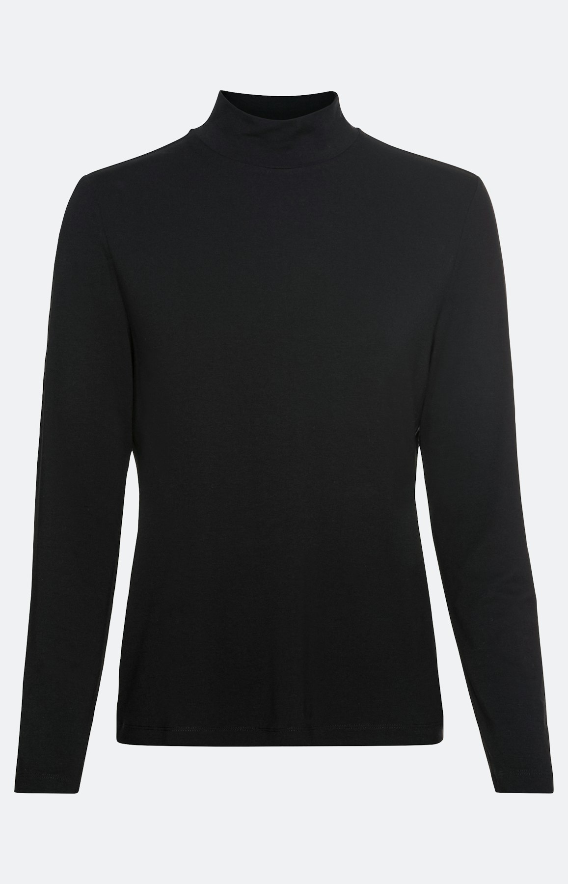 Basic T-shirt met 1/1 mouw, zwart