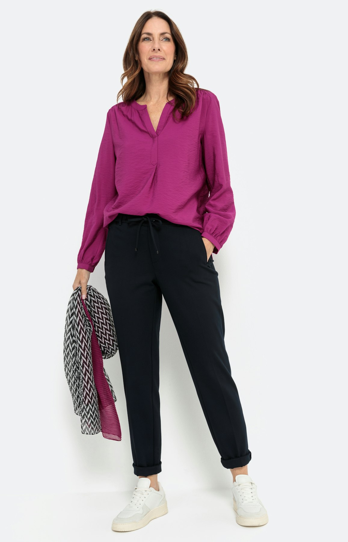 Shirt in fijn gehamerde structuur