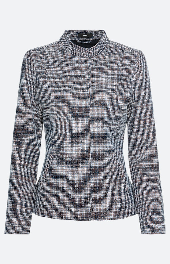 Bouclé-Blazer in feiner Strick-Qualität