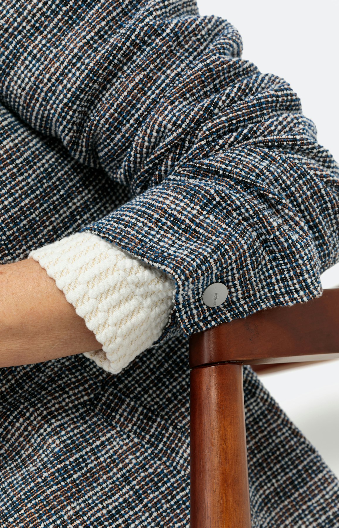 Boucléblazer in fijne tricotkwaliteit