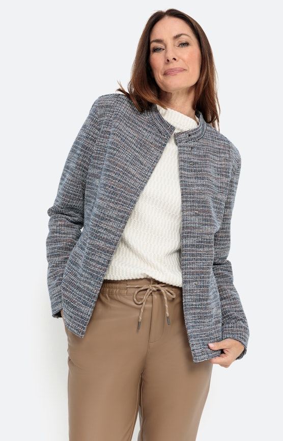 Bouclé-Blazer in feiner Strick-Qualität