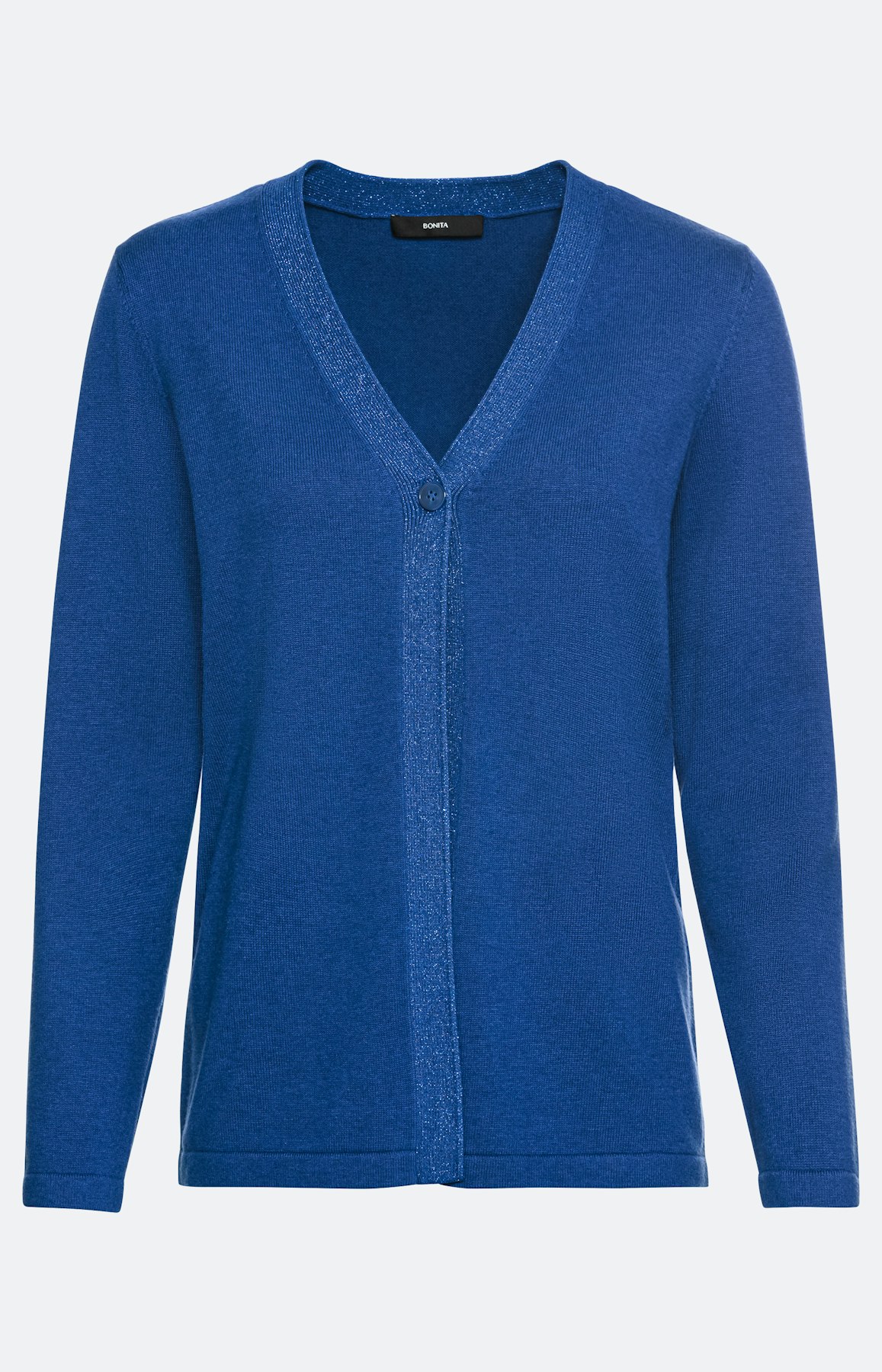 Langärmlige Strickjacke mit Lurexfäden