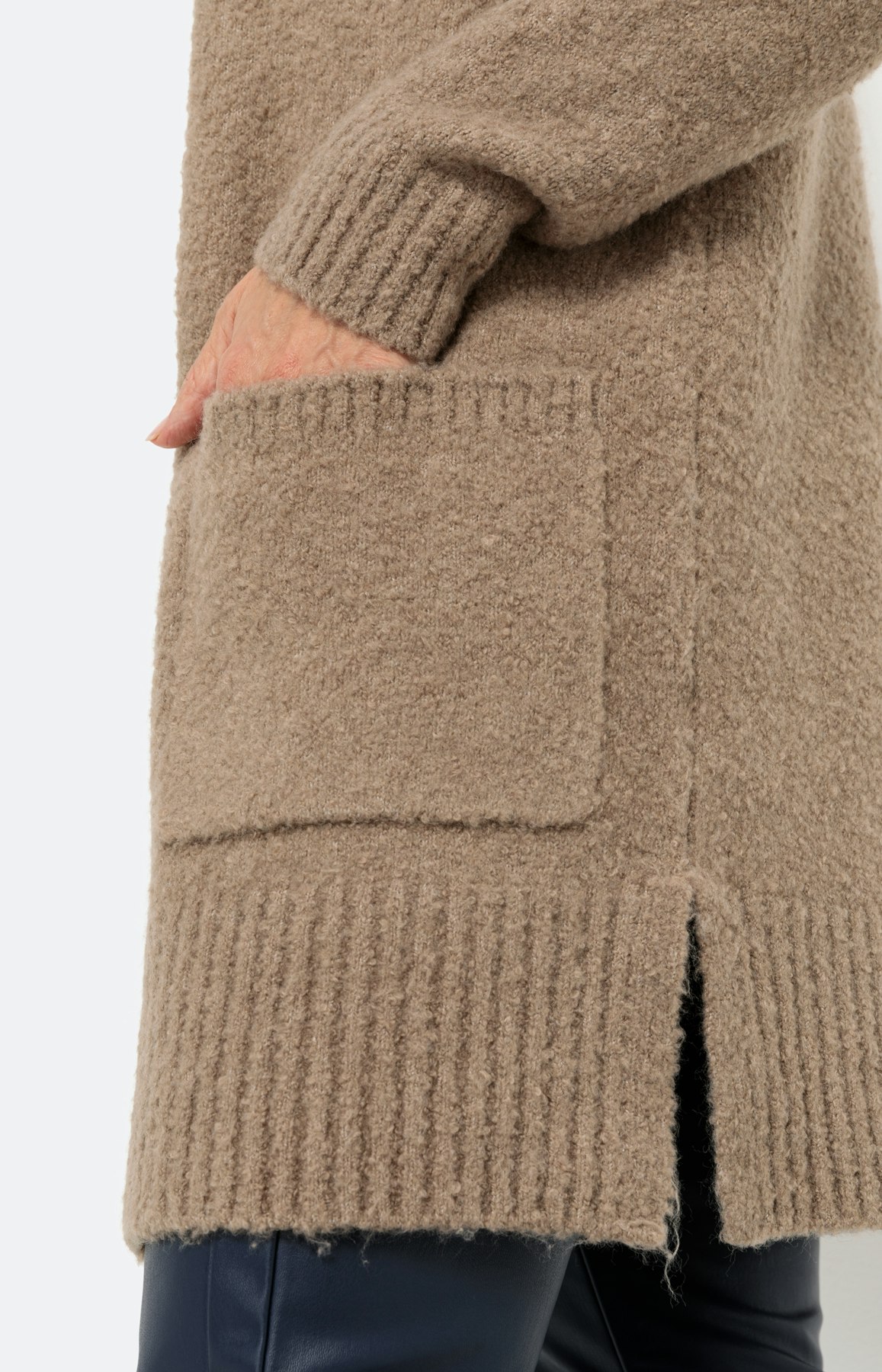 Cardigan in bouclé-look