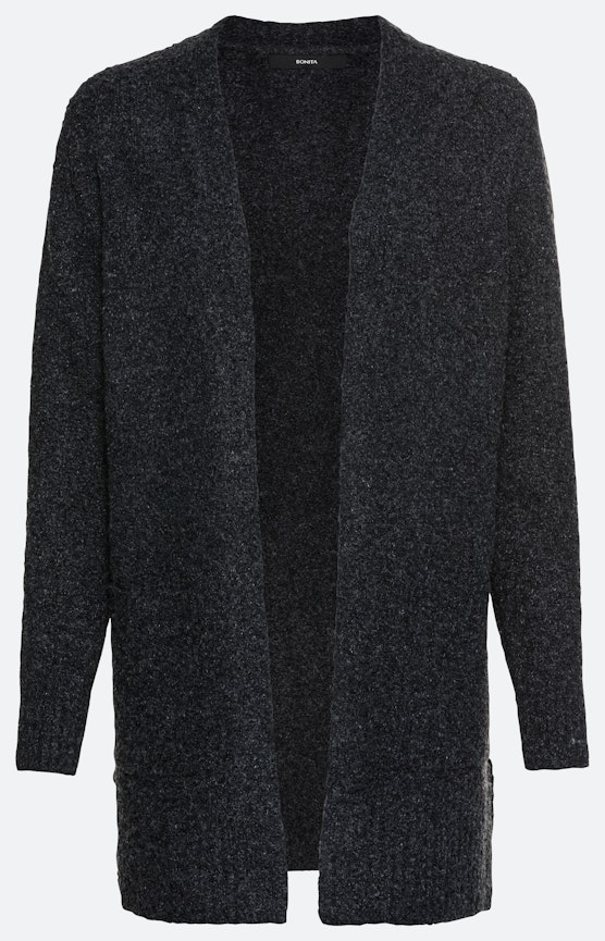 Offener Cardigan in Bouclé-Optik