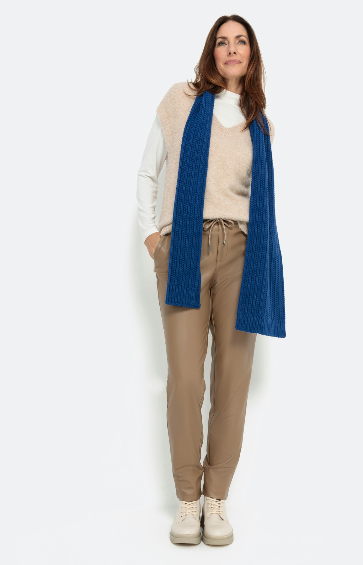 Gebreide slip-over in bouclé-look