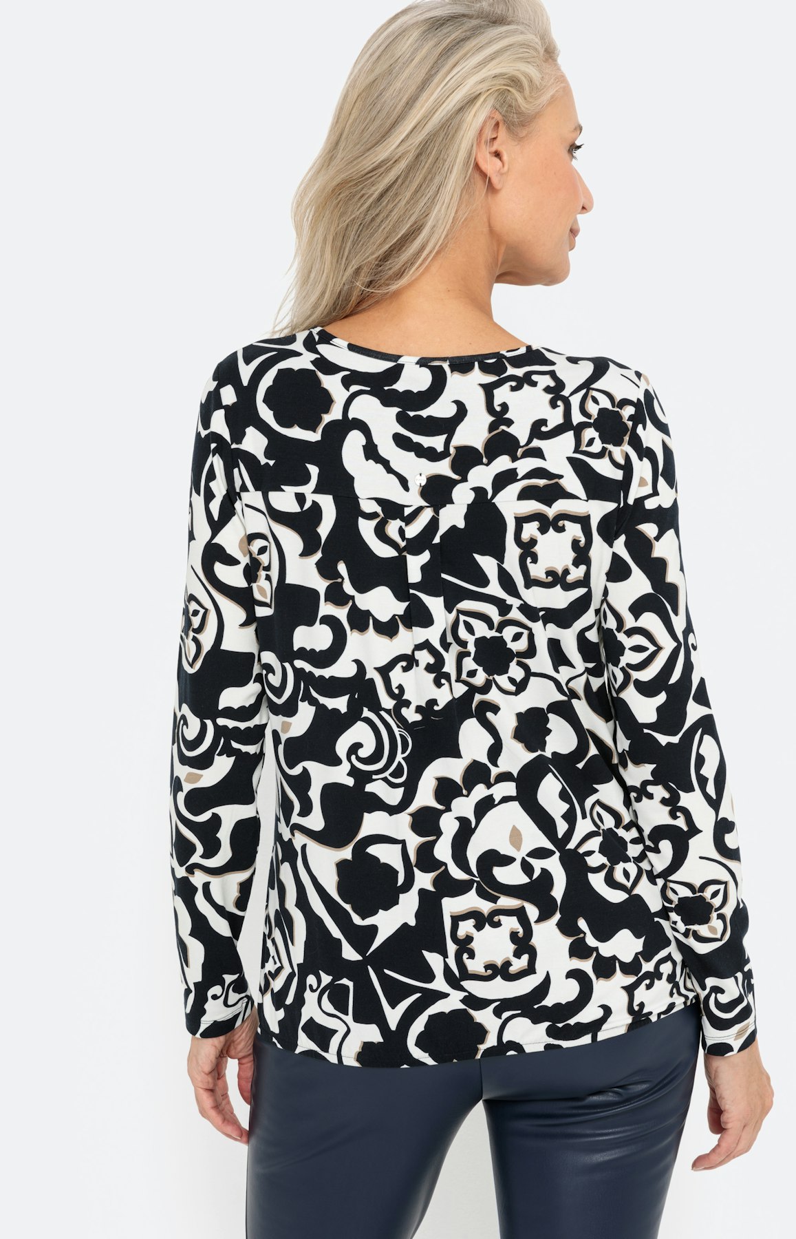 Stretchachtig shirt met lange mouwen