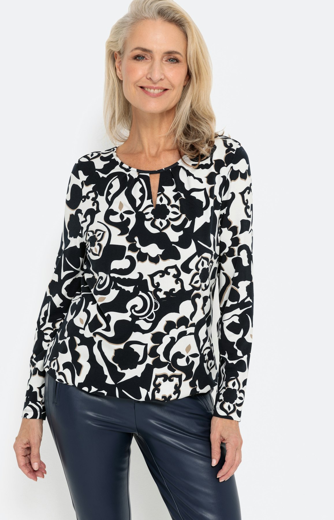 Stretchachtig shirt met lange mouwen