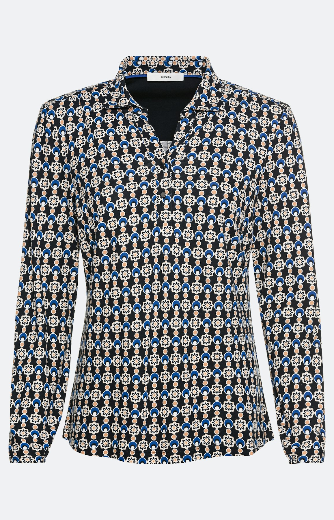 Langarmshirt mit Kragen im Minimal-Look