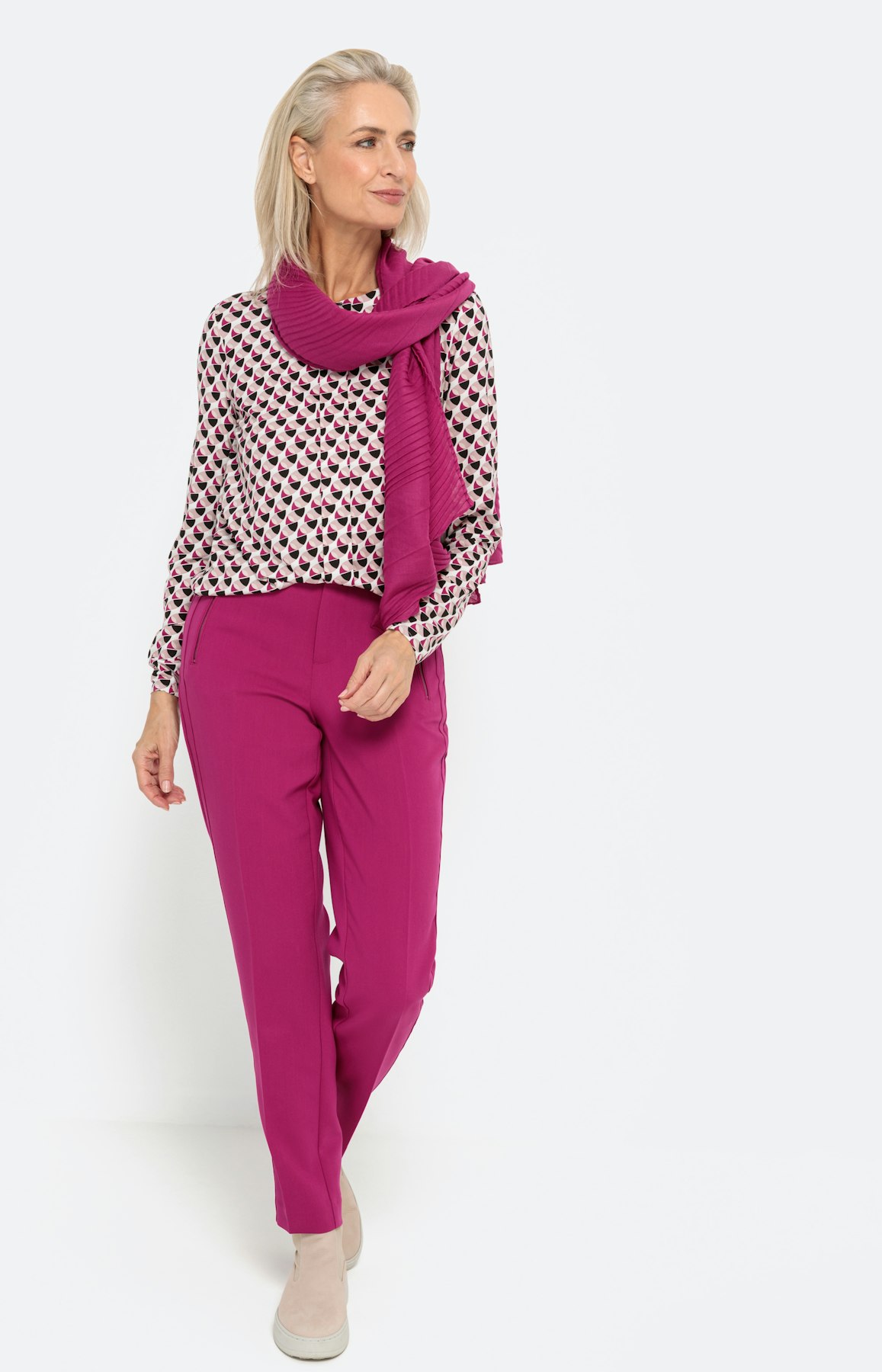 Shirt met lange mouwen en split