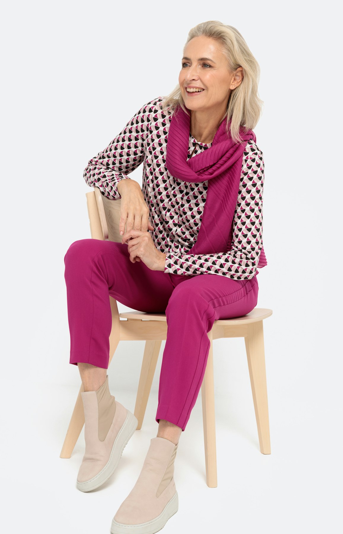 Shirt met lange mouwen en split