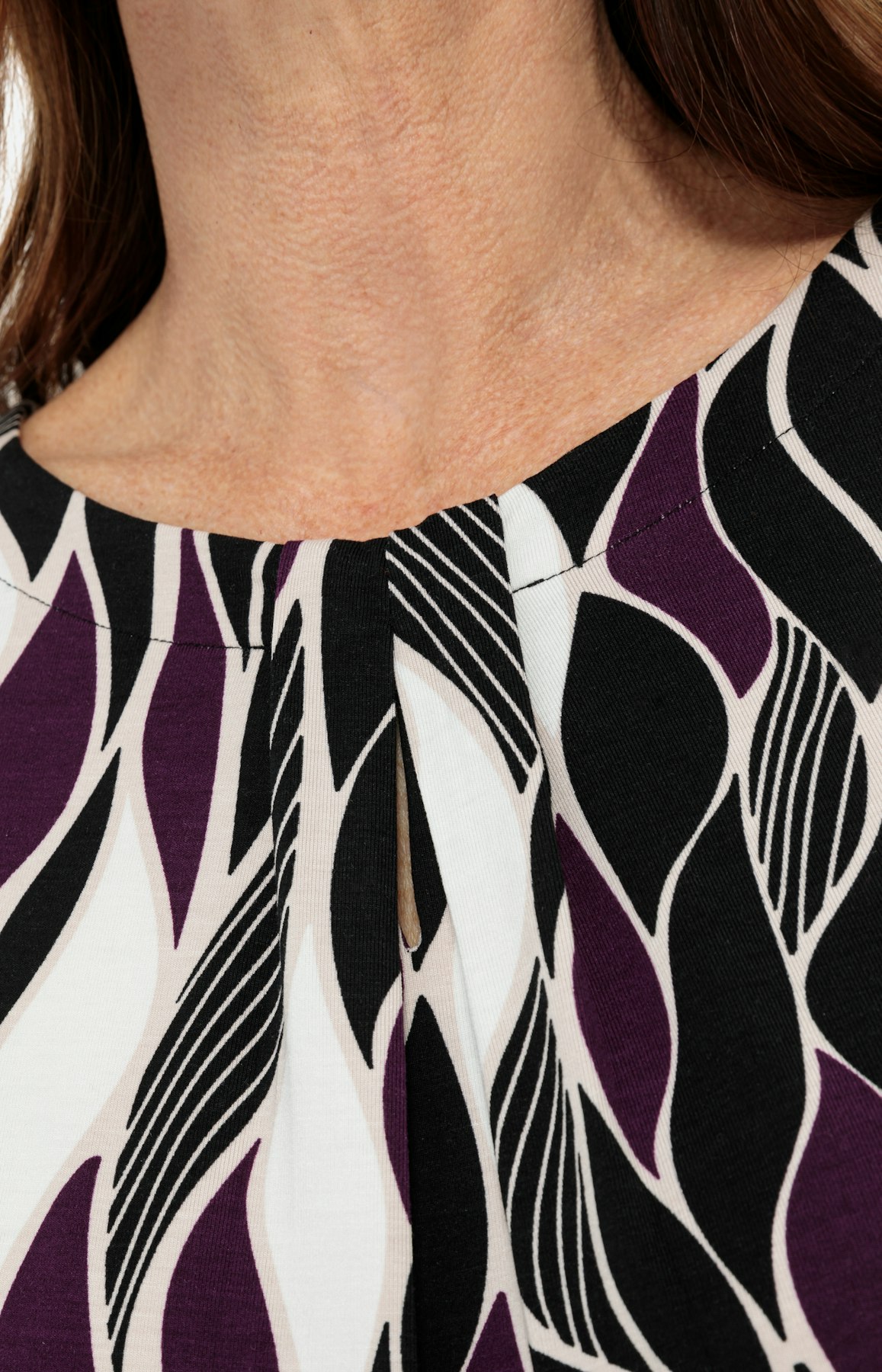 Shirt met sleutelgat bij de hals