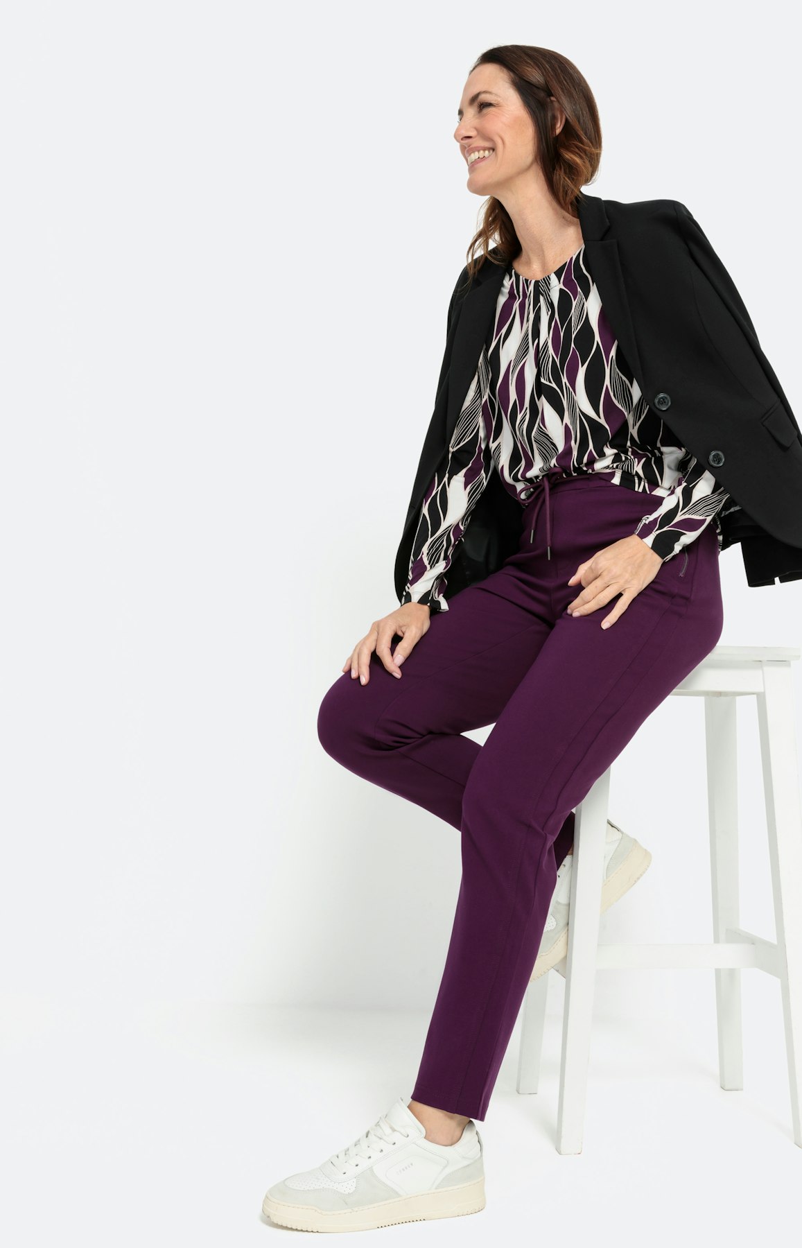 Shirt met sleutelgat bij de hals