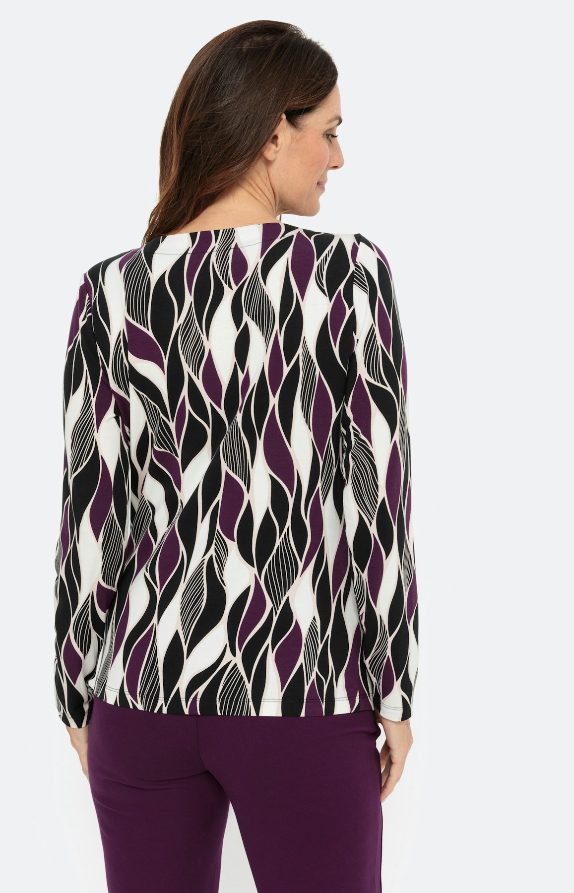 Shirt met sleutelgat bij de hals