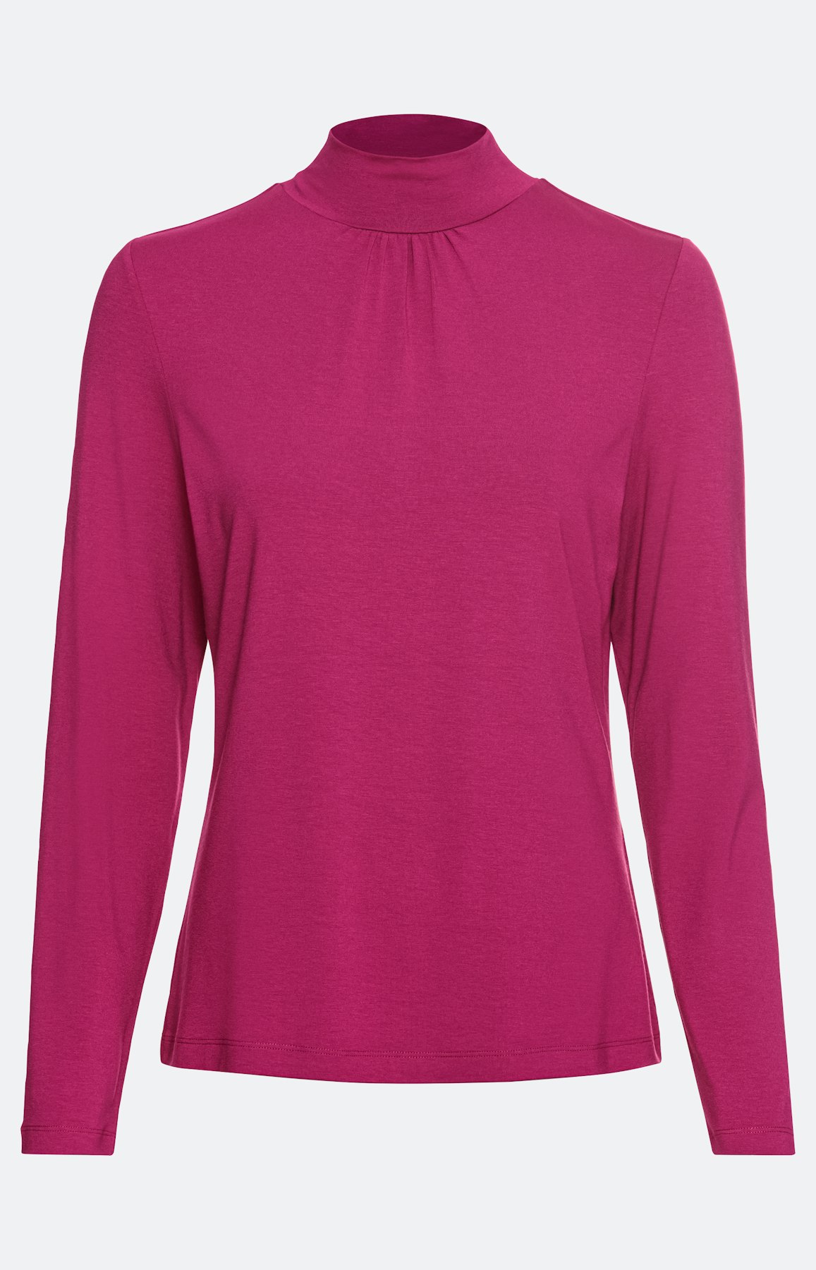 Unifarbenes Langarmshirt mit Rollkragen