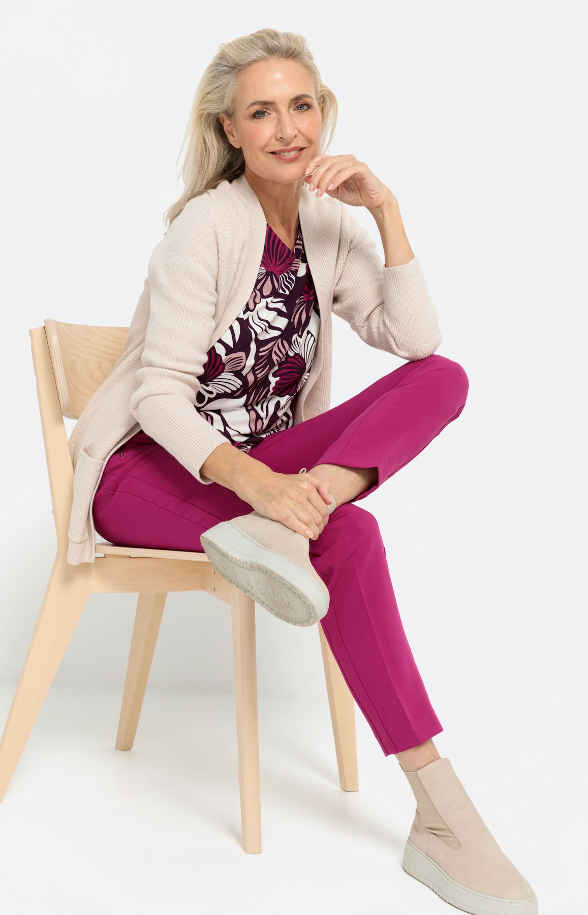 Shirt im Blumen-Design mit 3/4-Arm