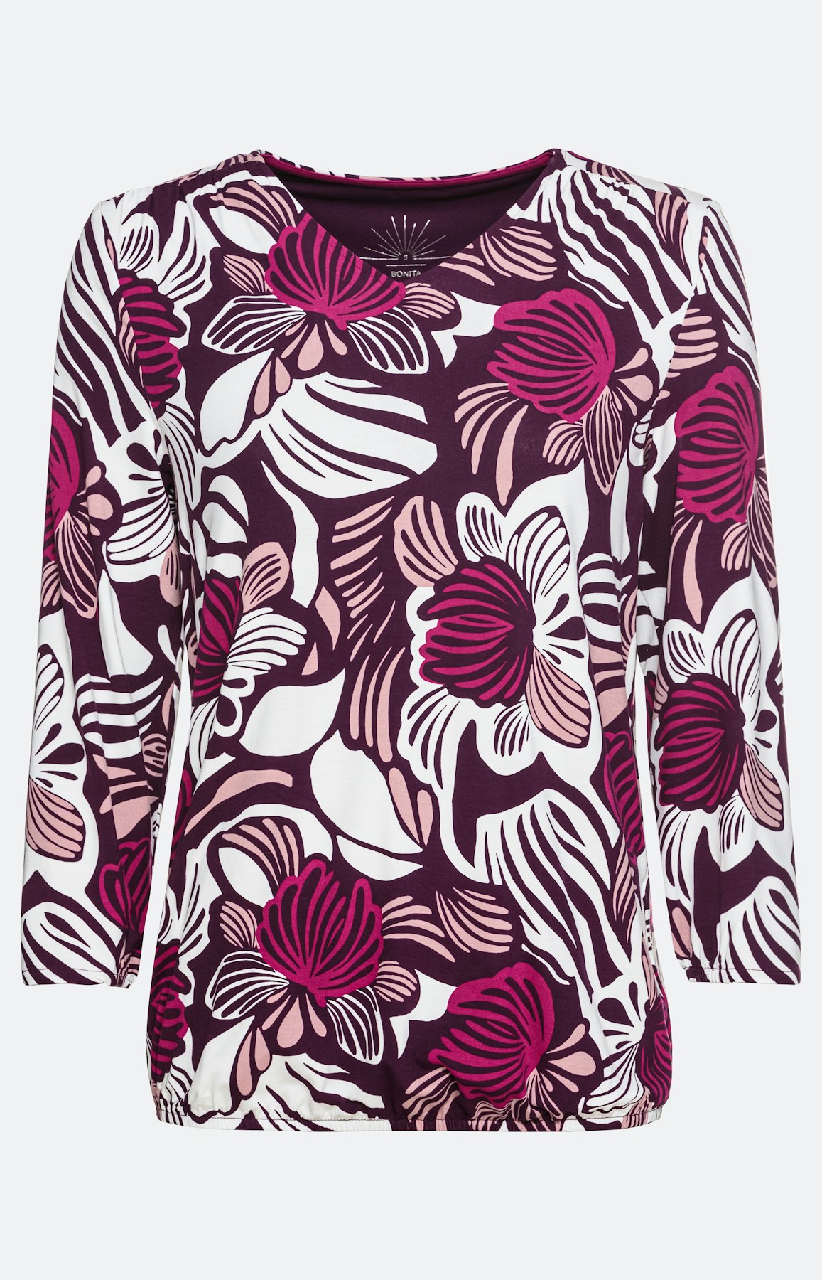 Shirt im Blumen-Design mit 3/4-Arm