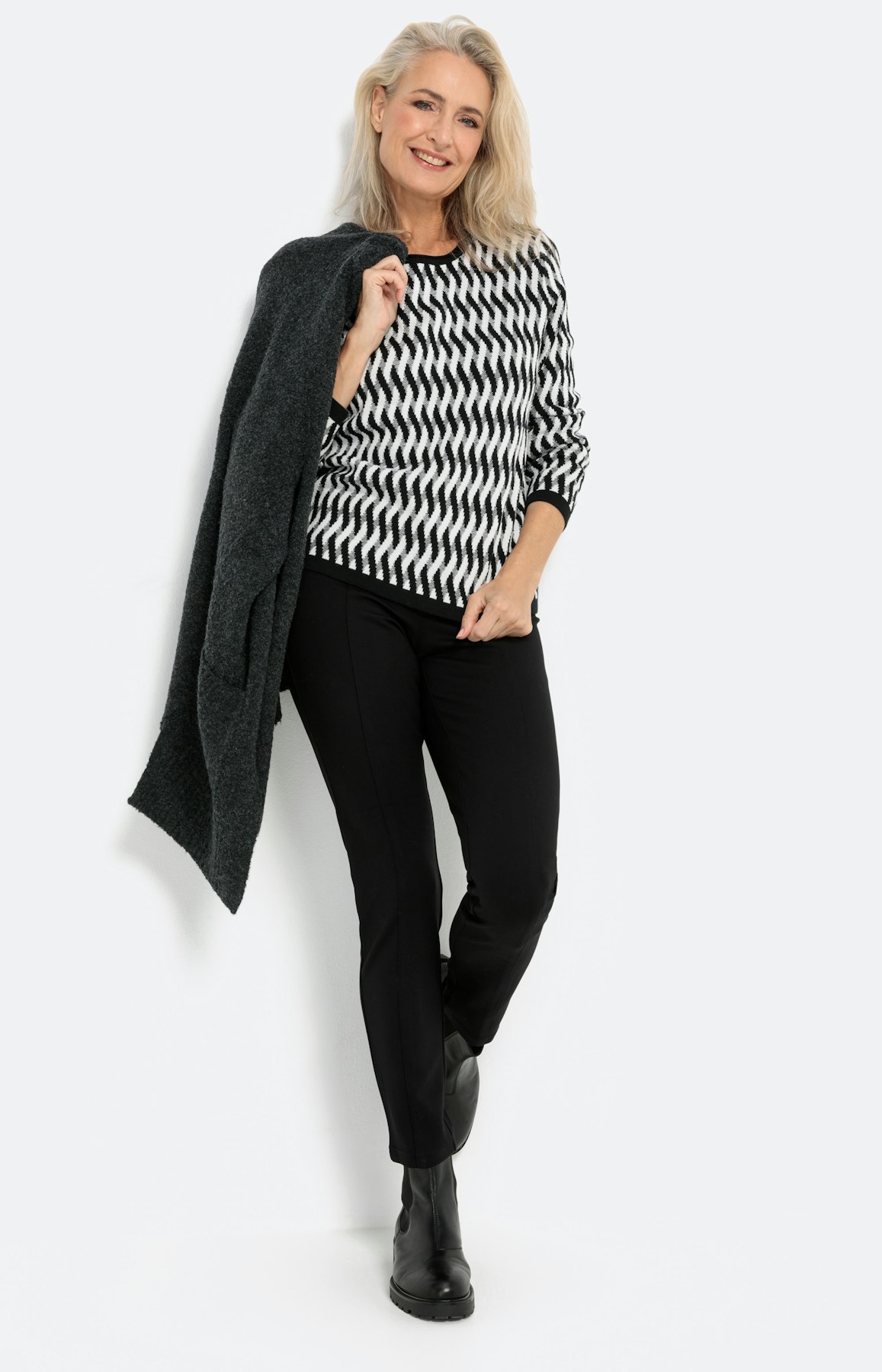 Trui met jacquardmotief