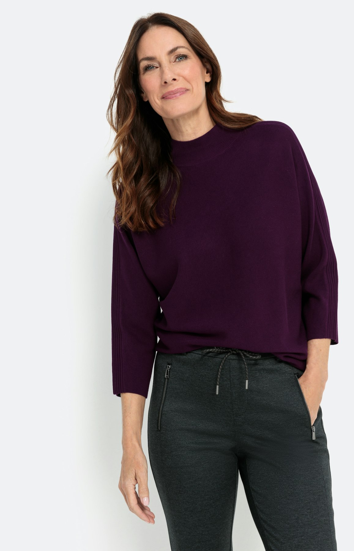 Pullover mit 3/4-Fledermausärmel