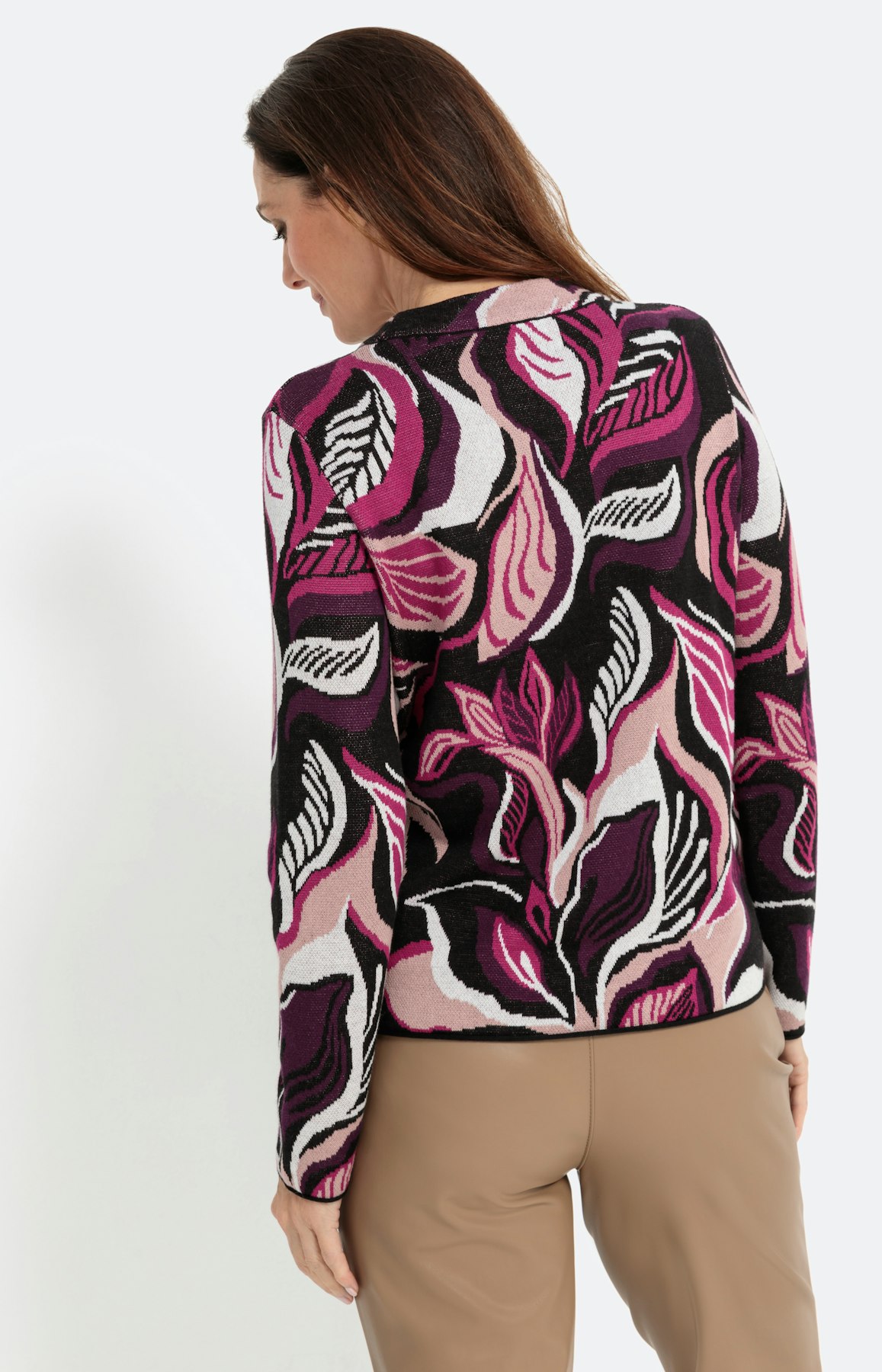 Trui in jacquard-look