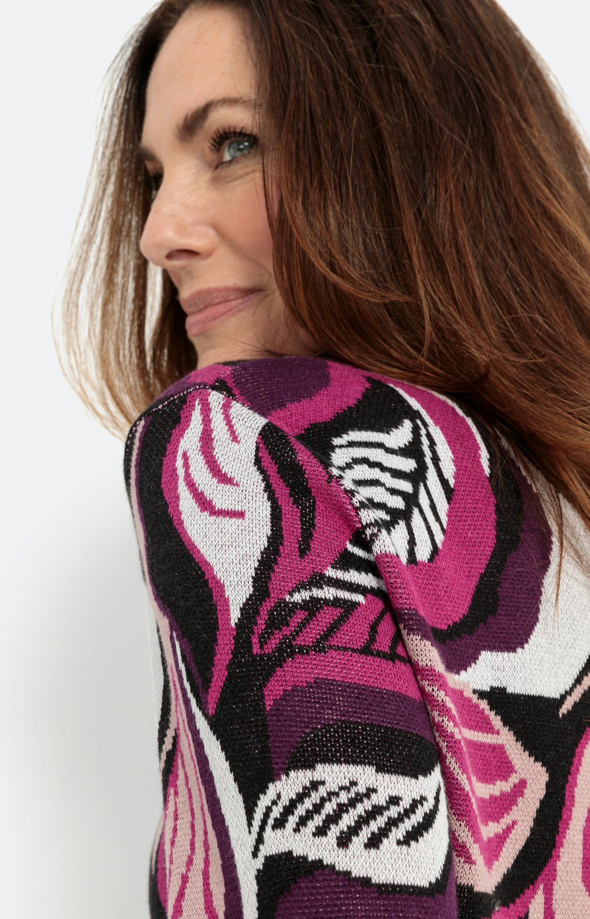 Trui in jacquard-look