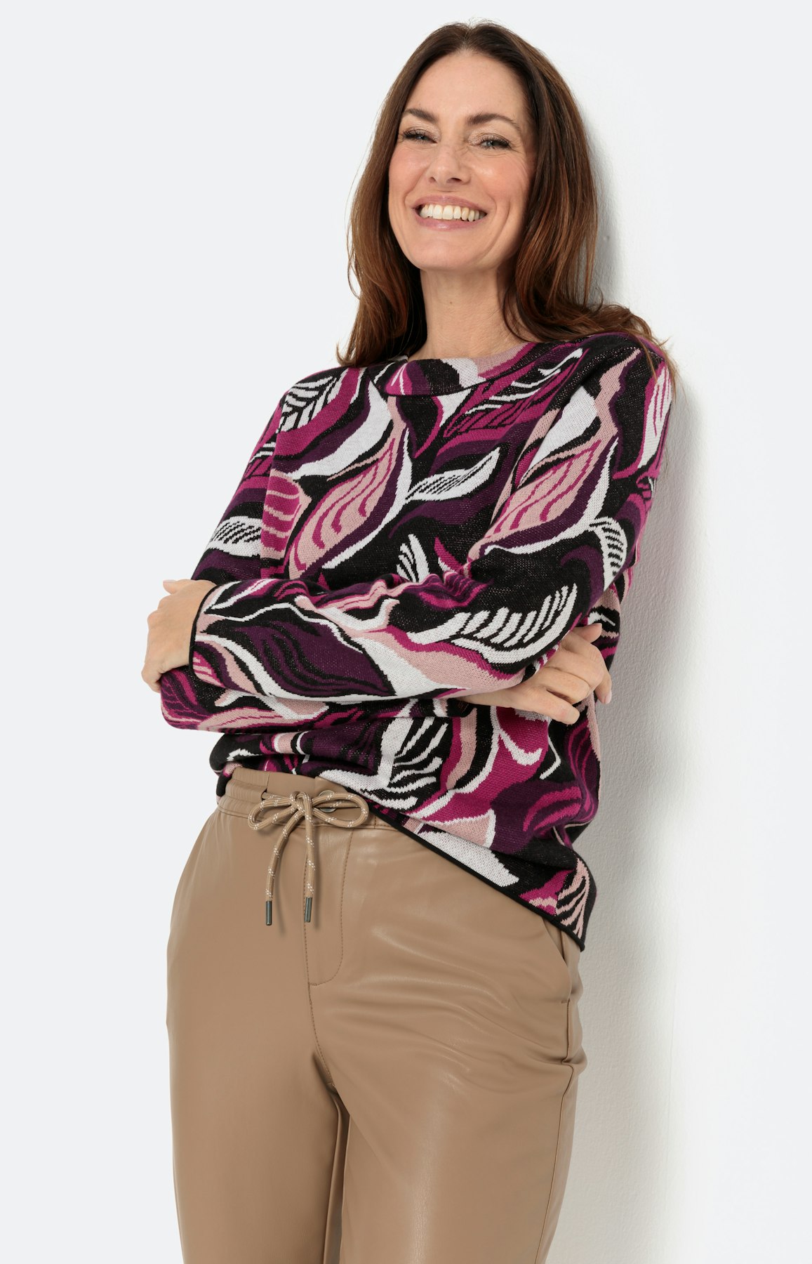 Trui in jacquard-look