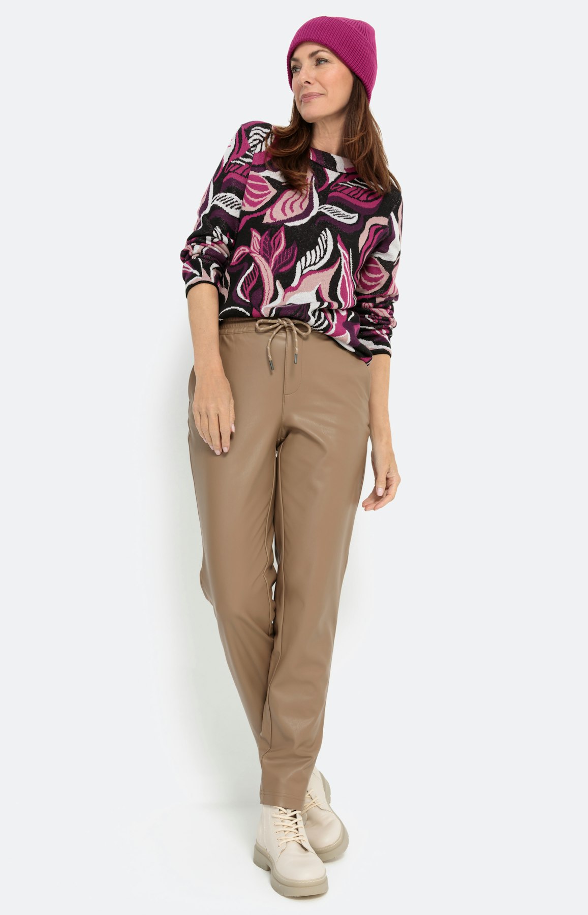 Trui in jacquard-look