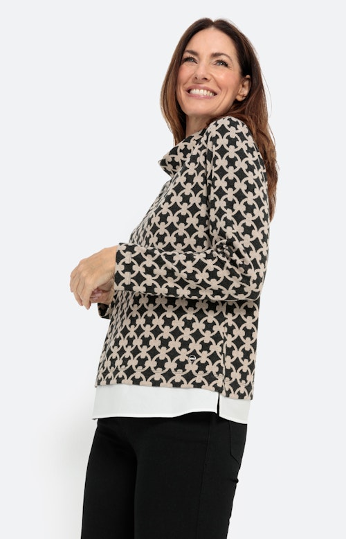 Sweatshirt met lange mouwen en col