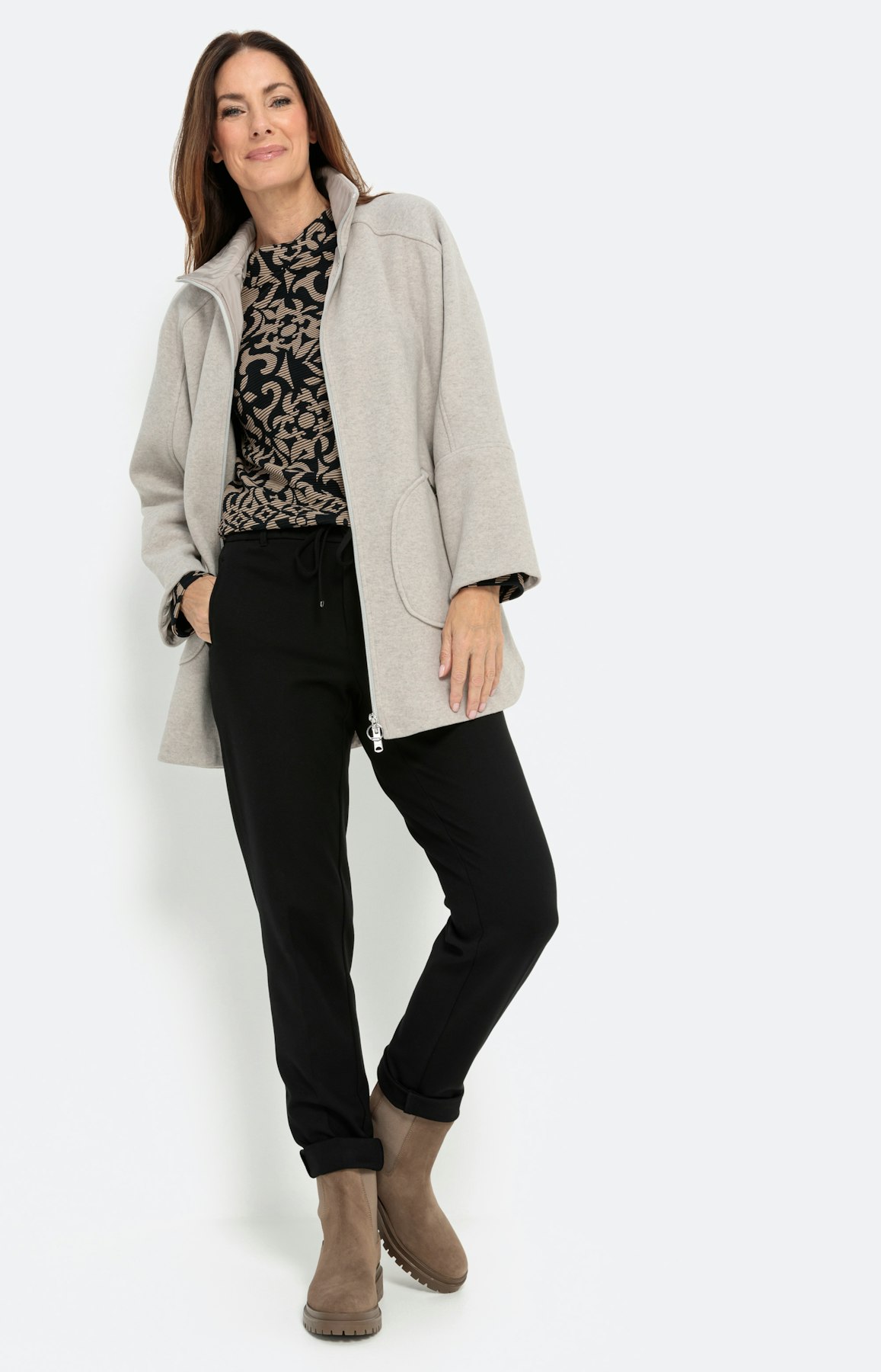 Sweatshirt mit Ottoman-Struktur